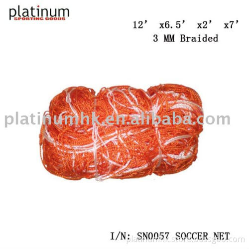soccer net(SN0057,16'x6.5'x2'x7',3mm Braided net)